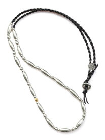 ON THE SUNNY SIDE OF THE STREET オン ザ サニー サイド オブ ザ ストリート 【 Metal × Leather Long Necklace (Black) メタル レザー ロングネックレス ( ブラック ) 】[ 正規品 ] ラップブレスレット ユニセックス メンズ レディース 【 送料無料 】