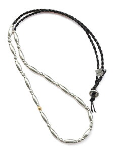 ON THE SUNNY SIDE OF THE STREET I U Tj[ TCh Iu U Xg[g y Metal × Leather Long Necklace (Black) ^ U[ OlbNX ( ubN ) z[ Ki ] bvuXbg jZbN