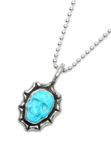Lee Downey [_Ej[ y Tiny Skull Necklace (Turquoise) / XJy_g lbNX ^[RCY z[ Ki ]  p[Xg[ Vo[ `F[ hN  925 Y fB[X lC u