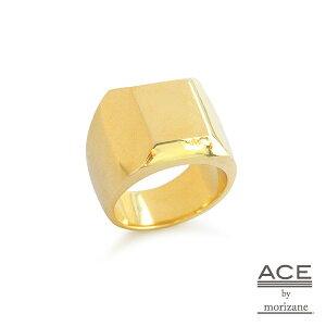 ACE by morizane G[XoCUl y block ring k18 gold plated / ubN O [ AG923302GP ]z[ Ki ] w Vo[  S[hJ[ 傫 Ch Vv v[g jZbNX Y 