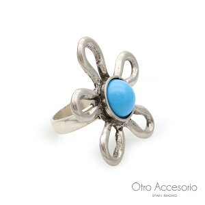Otro Accesorio �I�g�� �A�N�Z�\���I �y Turquoise Pop Flower Ring / �^�[�R�C�Y �|�b�v �t�����[ �����O �z[ ���K�i ] �w�� �� �V���o�[�J���[ ���F ���C�g�u���[ ��F �傫�� �v���[���g �M�t�g ���f�B�[