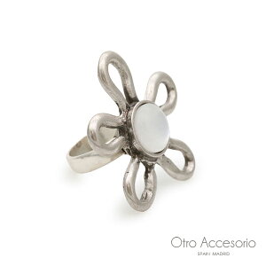 Otro Accesorio Ig ANZ\I y White Pop Flower Ring / zCg |bv t[ O z[ Ki ] w  Vo[J[  F 傫 v[g Mtg fB[X 킢 