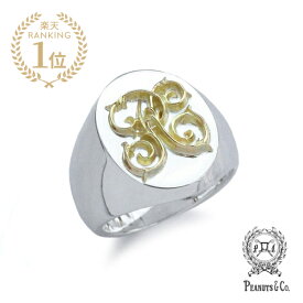 PEANUTS&CO. ピーナッツカンパニー 【 Signet Ring (L / K18 Gold) シグネットリング 】[ 正規品 ] K18イエローゴールド 指輪 スターリングシルバー 金 銀 925 ペア プレゼント ギフト ユニセックス メンズ レディース 【 送料無料 】