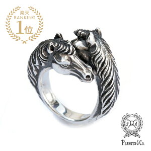 PEANUTS&CO. �s�[�i�b�c�J���p�j�[ �y TWO FACE HORSE RING / �c�[ �t�F�C�X �z�[�X �����O �z[ ���K�i ] �V���o�[ �u���b�N �_�C�������h �z���C�g �N���A�[ �^�e�K�~ ���j�Z�b�N�X �s���L�[ �w�� �V�R 
