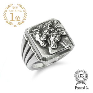 PEANUTS&CO. �s�[�i�b�c�J���p�j�[ �y PHARAOHS HORSES RING SQUARE (Silver) / �t�@���I�z�[�X�����O�X�N�G�A(�V���o�[) �z[ ���K�i ] �w�� �V���o�[925 �� �v���[���g �y �������� �z