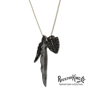 ROOSTERKING & CO. ���[�X�^�[�L���O&�J���p�j�[ �y KAZEKIRI Leather Feather Necklace Ball Chain ( Black ) �u���b�N ���U�[ �t�F�U�[ �l�b�N���X �z[ ���K�i ] �y���_���g �{�[���`�F�[�� �^�J �C���f�B�A�� ��