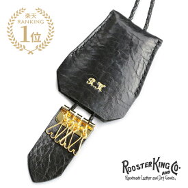 ROOSTERKING & CO. ルースターキング&カンパニー 【 Keyholder Necklace キーホルダー ネックレス (Black) 】[ 正規品 ] クロシェット ブラック キーケース レザー 革 プレゼント ギフト 【 送料無料 】