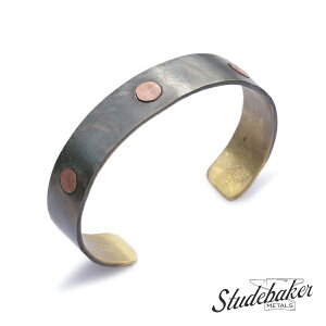 STUDEBAKER METALS �X�`���[�h�x�[�J�[���^�� �y Three Rivet Cuff ( Brass / Copper ) �X���[ ���x�b�g �J�t �u���X �J�b�p�[ �z[ ���K�i ] �o���O�� �u���X���b�g �s���N �S�[���h ���j�Z�b�N�X �^�J �� �� 