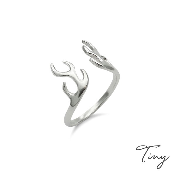 タイニー Tiny 【 森の記憶 鹿の角 リング ( シルバー ) 】[ 正規品 ] 指輪 アニマル 動物 シルバー925 銀 フリーサイズ ペア プレゼント ギフト レディース メンズ ユニセックス 人気 ブランド おしゃれ