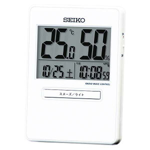 (SEIKO)セイコー 温度・湿度表示付 デジタル電波時計 SQ797W