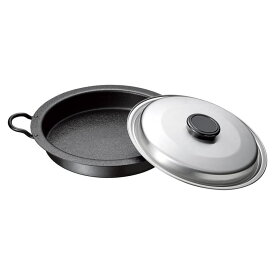 燕三 IH対応鉄焼肉・餃子鍋26cm（蓋付） EM-077