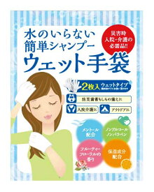水のいらない簡単シャンプー　ウエット手袋2枚入 UT-2