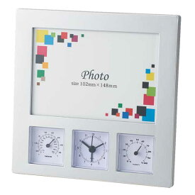 ワイドフォトクロックサーモ 6114-23