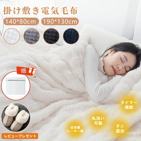 電気毛布 ふわとろ毛布 掛け敷き 190*130cm 洗える 1-10時間 タイマー付き 8段階温度 抗菌防臭 ダニ退治 自動電源オフ 丸洗い ダブル 2人 掛け 電気ひざ掛け 肩掛け 膝掛け 毛布 電気ブランケット 掛けもこもこ毛布 ブランケット