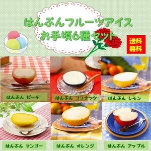<冷凍> 【送料無料】 set0052リセ はんぶんフルーツアイス お手頃6種セット