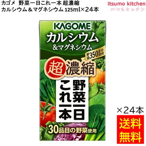 【送料無料】 野菜一日これ一本 超濃縮 カルシウム&マグネシウム 125ml×24本 カゴメ