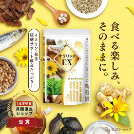 血糖値 サプリ 菊芋 イヌリン 食物繊維 コンブチャ サラシア ナットウキナーゼ ダイエットサプリ 糖質 吸収 抑える ラクトフェリン イワシペプチド 多殻麹 黒たまねぎ サラリッチEX 180粒 一日6粒目安