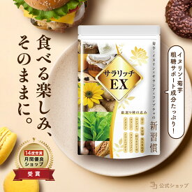 血糖値 サプリ 菊芋 イヌリン 食物繊維 コンブチャ サラシア ナットウキナーゼ ダイエットサプリ 糖質 吸収 抑える ラクトフェリン イワシペプチド 多殻麹 黒たまねぎ サラリッチEX 180粒 一日6粒目安