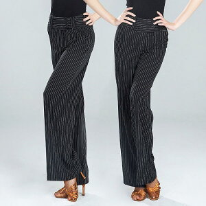 ダンス ズボン レディース パンツ ラテン 社交ダンス パンツ 社交ダンス衣装 練習用 練習着 競技用 インターナショナルダンス 美脚 ゆったり 大きいサイズ 【S~4XL】 ブラック dm026s1s1x2