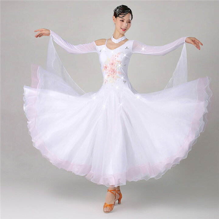 楽天市場】社交ダンス衣装 社交ダンス ドレス ワンピース 長袖  