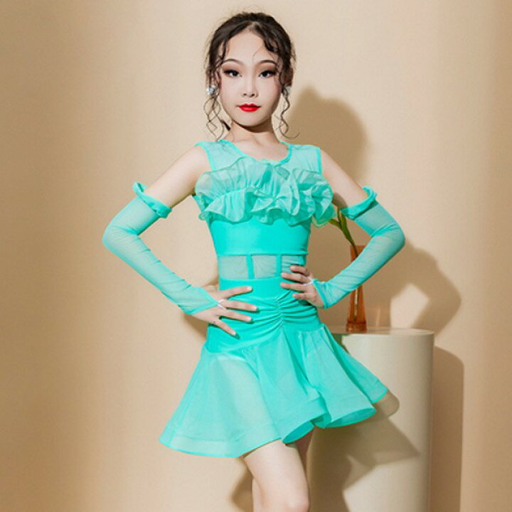 楽天市場】ラテン ダンス衣装 キッズ ドレス 社交ダンス衣装 ダンス 