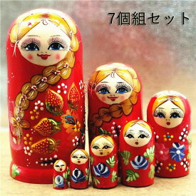 マトリョーシカ ロシア クリスマス 人形 民芸品 土産物 手作り人形 手描き オブジェ 7個組21cm インテリア 雑貨 洋風 ギフト プレゼント 北欧雑貨 伝統工芸 おもちゃ 飾り 誕生日 キッズ 子供 部屋 ハロウィン かわいい ja032m3m3zb