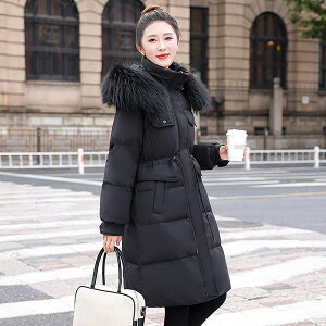 ダウンコートレディース ロング きれいめ 人気 ダウン90% 防寒 フード付き ファー付き ハイネック スタンドネック アウター ロングコート 冬 ポケット付き おしゃれ シンプル 寒さ対策 柔ら