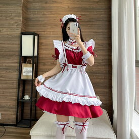 ロリータ メイド服 ワンピース Lolita OP 袖あり 通販 文化祭 学園祭 コスプレ衣装 ゴスロリ ゴシック コスチューム アニメ オールシーズン ハロウィンコスチューム コスプレ おすすめ 可愛い