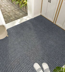 玄関マット おしゃれ 北欧 泥落とし 滑り止め 洗える 吸水 屋内 室内 大判 シンプル グレー 45×120cm 45×150cm 45×180cm 60×120cm 風水 お宅 ホテル 事務所 オフィス お店 店舗 飲食店 ドアマット ゴム