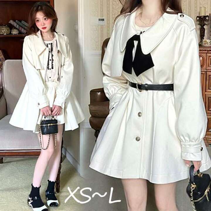 楽天市場】ショート丈 冬服 ステンカラーコート ロリータ 可愛い 