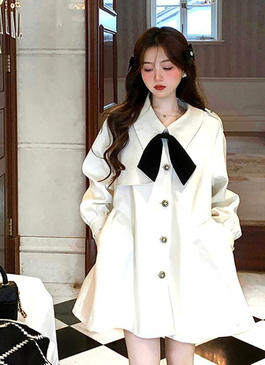 楽天市場】ショート丈 冬服 ステンカラーコート ロリータ 可愛い 