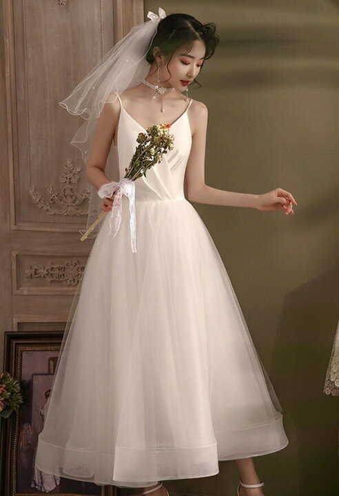 楽天市場】ウエディングドレス 白 編み上げ 花嫁 ホワイト ロング  