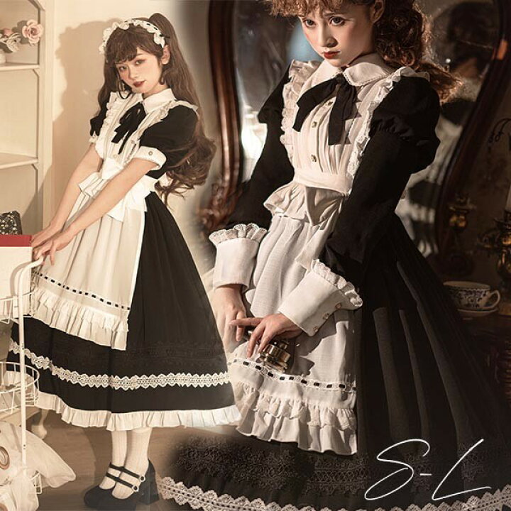 楽天市場】【ポイントアップ中】ロリータ 黒ロリ ワンピース Aライン 