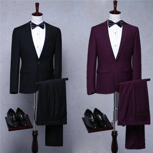 ステージ衣装 メンズ スーツ 結婚式 パーティ 司会者 演奏会 発表会 花婿 成人式 各種 4点セット パーティー モーブ 黒 男性 舞台 ステージ 衣装 演劇 ステージ 【S〜2XL】d9064c0c0zm
