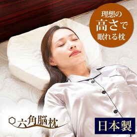 【メーカー公式】 六角脳枕 枕 快眠 低反発 マイクロウェーブ 睡眠 雲のやすらぎ 寝返り 横向き 高さ調整 肩 首 ストレートネック カバー付 ひんやり構造