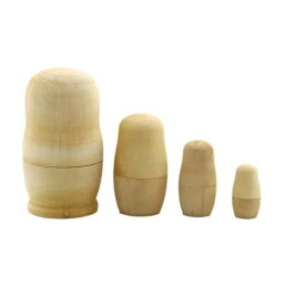 マトリョーシカ 白木 無地 木製人形 手作り キット トールペイント 絵付け 工作 素材 DIY ハンドメイド クラフト 5個組 7cm ロシア人形 木工 素焼き インテリア ぬりえ 自由研究 子供 大人 アート ja234z7z7m3