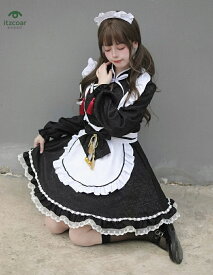 メイド服 5点セット クラシック 定番 女の子 かわいい ワンピース 洋服 衣装 仮装 コスチューム ドレス セクシー 大きいサイズ 大人 パーティー クリスマス コスプレ 学園祭
