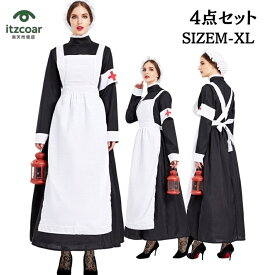 ナース コスプレ セクシー ハロウィン 看護婦 看護師 ロンクワンピース 大きいサイズ ナース エプロン 医者 衣装 民族 コスチューム ハロウィンこすぷれ 衣装 cosplay 仮装 レディース ミニ 大きいサイズ 大人 舞台衣装 演出服 学園祭 パーティー bauty576