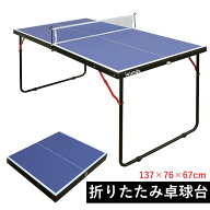 折りたたみ卓球台 コンパクト 家庭用 省スペース マンションでも 簡単組み立て 軽量 収納ラクラク 子供と…