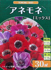 【花球根】アネモネ ミックス 30ml入 トーホクの球根