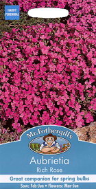 【種子】 Mr.Fothergill's Seeds Aubrietia Rich Rose オーブリーチア リッチ・ローズ ミスター・フォザーギルズシード