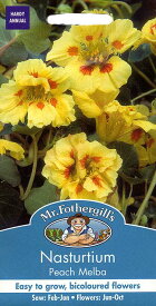 【種子】Mr.Fothergill's Seeds Nasturtium Peach Melba ナスターチウム ピーチ・メルバ ミスター・フォザーギルズシード
