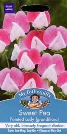 【種子】Mr.Fothergill's Seeds Sweet Pea Painted Lady スイート・ピー ペインテッド・レディ（グランディフローラ）ミスター・フォザーギルズシード