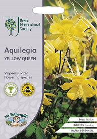 【種子】Mr.Fothergill's Seeds Royal Horticultural Society Aquilegia YELLOW QUEEN RHS アクレイジア（オダマキ） イエロー・クイーン ミスター・フォザーギルズシード