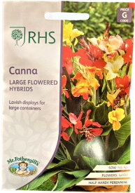 【種子】Mr.Fothergill's Seeds Royal Horticultural Society Canna Large Flowered Hybrids RHS カンナ ラージフラワーハイブリッド ミスター・フォザーギルズシード