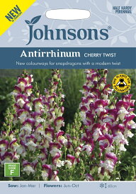 【種子】Johnsons Seeds Antirrhinum Cherry Twist アンチヒナム（金魚草）チェリーツイスト ジョンソンズシード