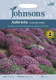 【種子】Johnsons Seeds Aubrietia Cascade Mixed オーブリーチア キャスケード・ミックス ジョンソンズシード