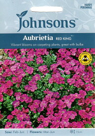 【種子】Johnsons Seeds Aubrietia Red King オーブリエチア・レッド・キング ジョンソンズシード