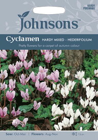 【種子】Johnsons Seeds Cyclamen HARDY MIXED-HEDERIFOLIUM シクラメン ハーディーミックス ヘデリフォリウム ジョンソンズシード