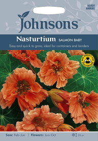 【種子】Johnsons Seeds Nasturtium SALMON BABY ナスターチウム サーモン ベビー ジョンソンズシード